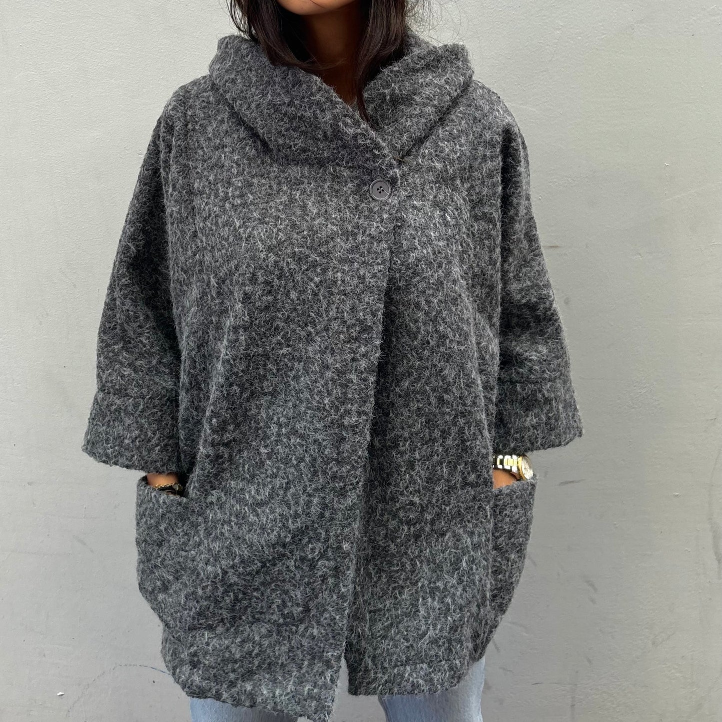 Veste Cocoon Gris Chiné