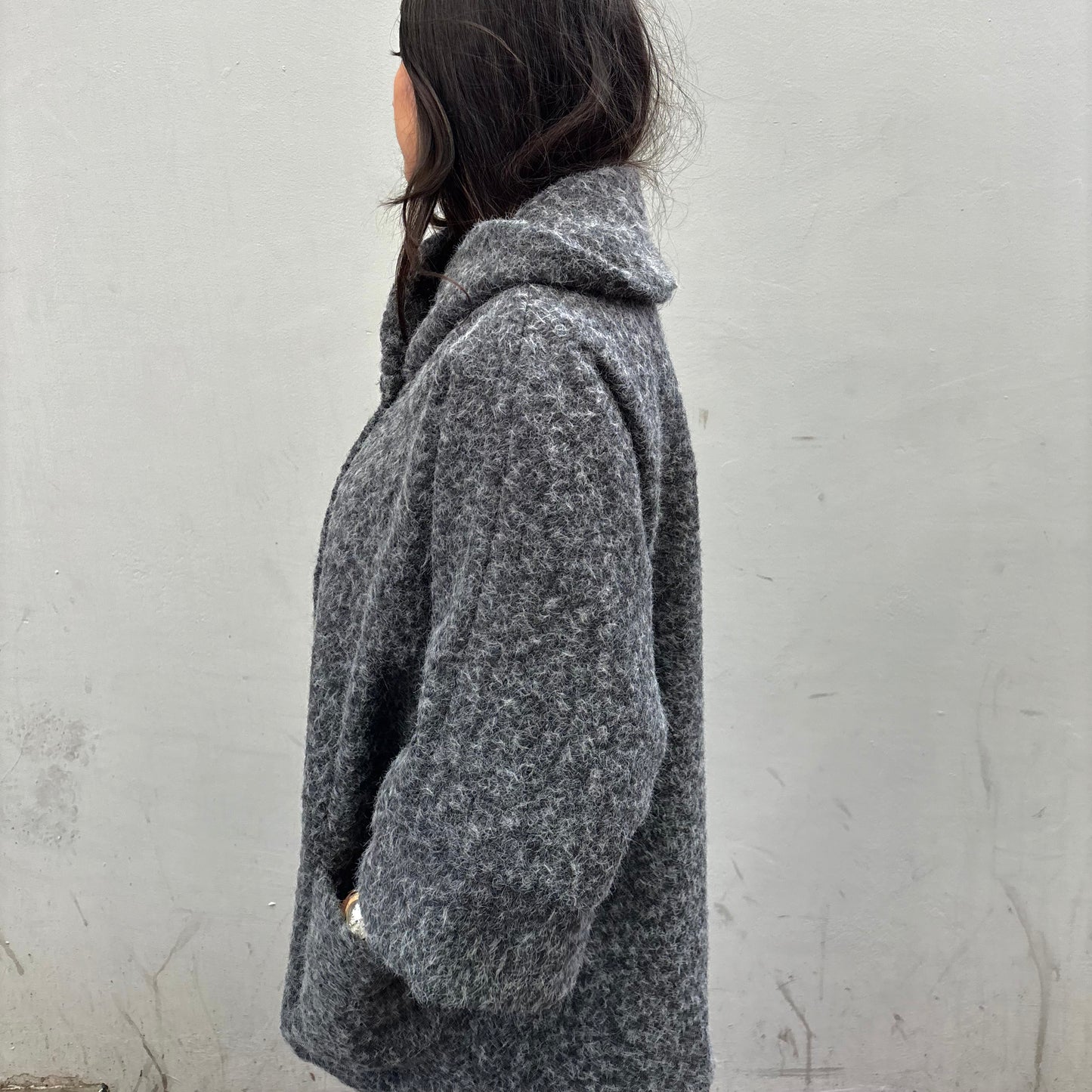 Veste Cocoon Gris Chiné