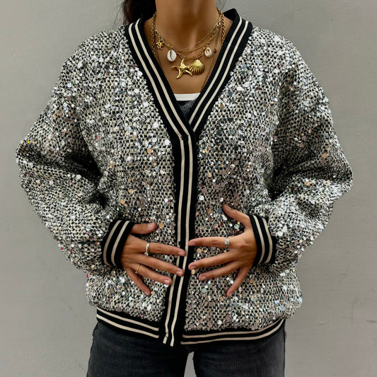 Sparkle Chic Jacke-Weste